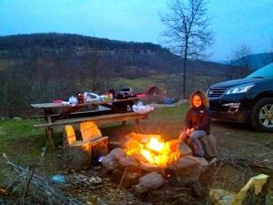 Best part of outdoor climbing, the fun times by the fire with my family